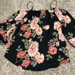 Off the shoulder floral top